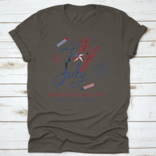 4Th Of July Independence Day Lettering Design United States Of America